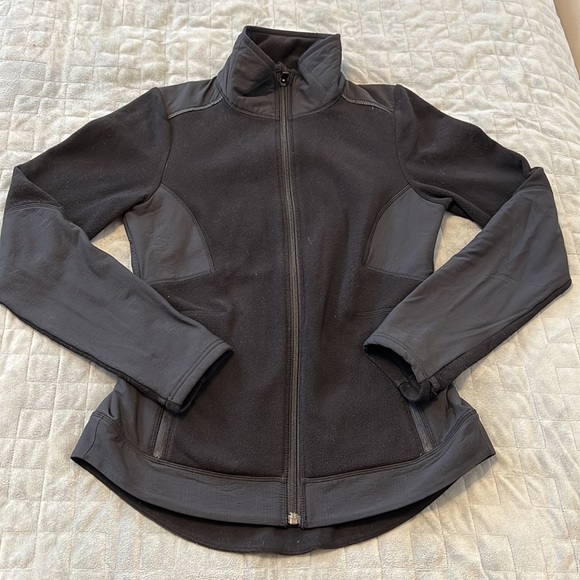 Athleta Jackets & Blazers - Athleta Softshell Fleece Jacket, Black, Zippered Pockets, Size XS